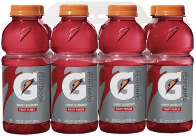 Thirst Quencher Drink, Fruit Punch, 20-oz., 8-Pk.