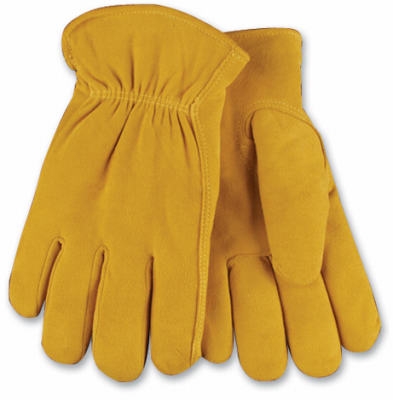 Men's Full-Suede Deerskin Leather Gloves, Large