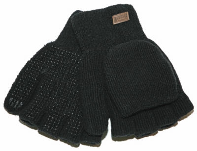 Medium Men's Black Ragg Wool Gloves