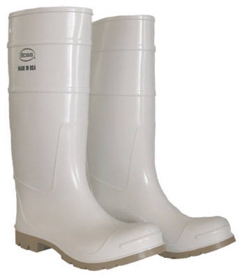 16-Inch Waterproof White Boot, Size 6
