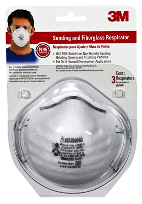 Sanding & Fiberglass Respirator, 3-Pk.