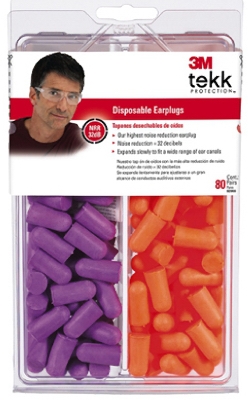Tekk Protection Disposable Earplugs, 80-Pr.