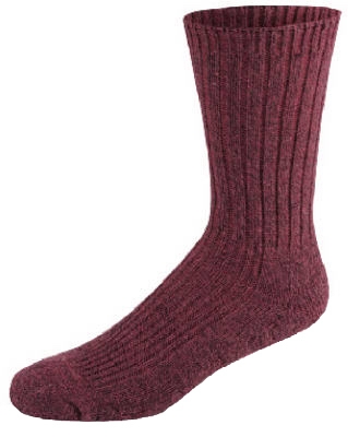 Socks, Crew, Merino Wool & Silk, Rose, Women's Medium