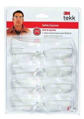 Indoor Safety Glasses, Clear, 4-Pk.