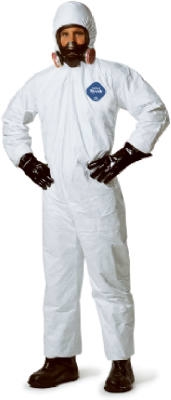 Zip-Front Coverall, Hooded, White, 25-Pk., XXXL