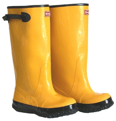 17-In. Waterproof Yellow Boots, Size 10