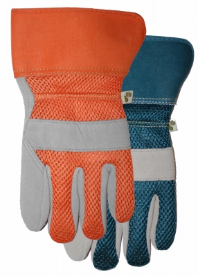 Suede Leather Palm Glove With Breathable Mesh Back, Women's Medium