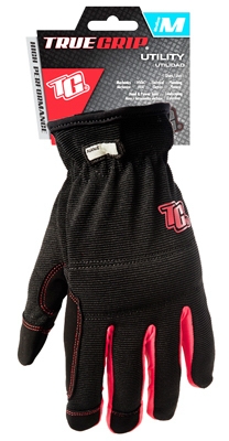 High-Performance Work Gloves, Black & Red, Medium