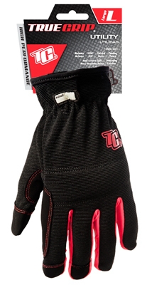 High-Performance Work Gloves, Black & Red, Large