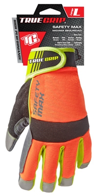Safety Max Hi-Viz High-Performance Work Gloves, Touchscreen Compatible, Microsuede, Large