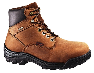 Durbin Waterproof Work Boots, Medium Width, Brown Nubuck Leather, Men's Size 7.5
