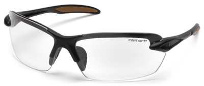 Spokane Safety Glasses, Clear Lens/Black Frame