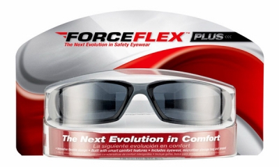 Forceflex Plus Safety Glasses, Black/Gray