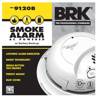 Smoke Alarm, AC  With Battery