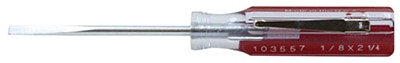 Round Slotted Cabinet Screwdriver, 1/8 x 2.25 In.