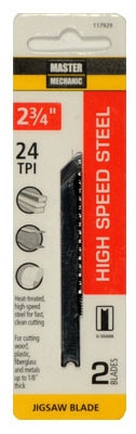 2-Pack 2.75-Inch 24-TPI Metal-Cutting High-Speed Steel Jigsaw Blade