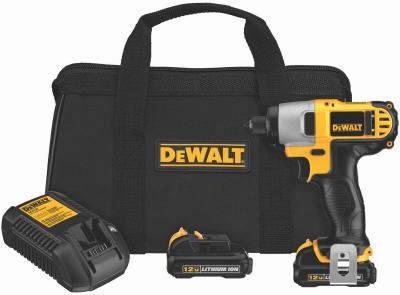 Cordless Impact Driver Kit, .25-In., LED,  12-Volt Lithium Ion Battery Packs & Charger