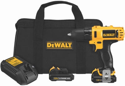 Cordless Drill/Driver Kit, 3/8-In., 2-Speed, LED Worklight, 12-Volt Max Lithium Ion