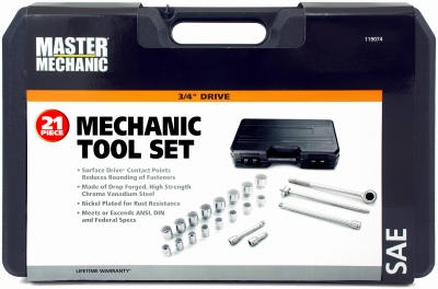 21-Pc. 3/4-In. Drive, SAE Socket Set