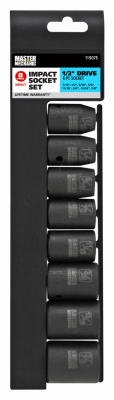 8-Pc. 1/2-In. Drive, SAE Impact Socket Set