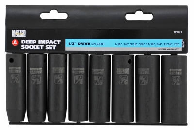 Impact Socket Set, 1/2-In. SAE, 8-Pc.