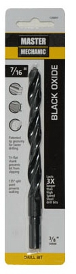 Black Oxide Drill Bit, Jobber Length, 7/16 x 5.5-In.