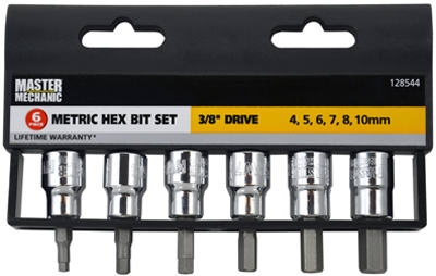 6-Piece Metric Hex Bit Socket Set