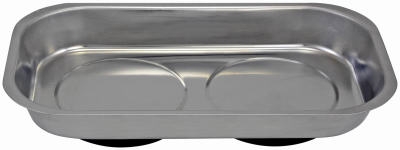 Stainless-Steel Magnetic Parts Tray, 5-1/2 x 9-1/2-Inch