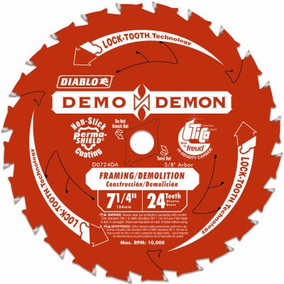 7.25-In. 24-TPI Demolition Saw Blade