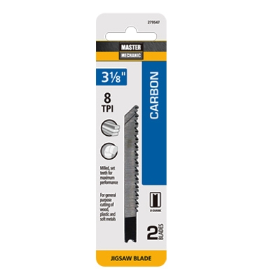 2-Pack 3-1/8-Inch 8-TPI Carbon Jigsaw Blade