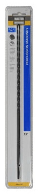 Percussion Masonry Drill Bit, Carbide Tip, 1/4 x 13-In.