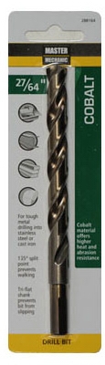 27/64 x 5-3/8-Inch Cobalt Steel Drill Bit