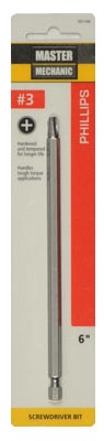 Master Mechanic #3 Phillips 6-Inch Screwdriver Bit
