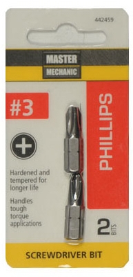 Master Mechanic 2-Pack #3 Phillips Insert Bit Tip
