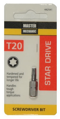 Master Mechanic Torx 20 1-Inch Insert Bit Tip