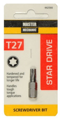 Master Mechanic Torx 27 1-Inch Insert Bit Tip