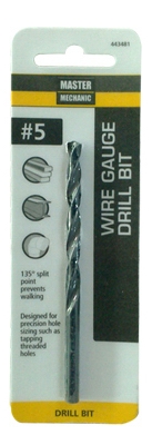 #5 3-3/4-Inch Wire Gauge Drill Bit