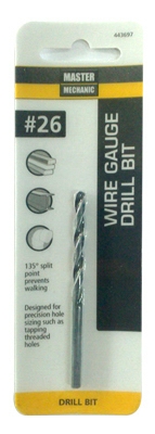 #26 3-Inch Wire Gauge Drill Bit