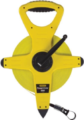 Powerwinder Tape Measure, 3:1 Gear Ratio, Fiberglass, 300-Ft.