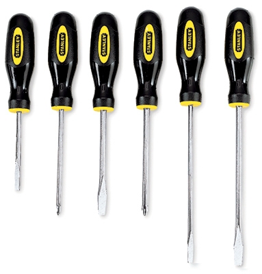 6-Piece Fluted Screwdriver Set