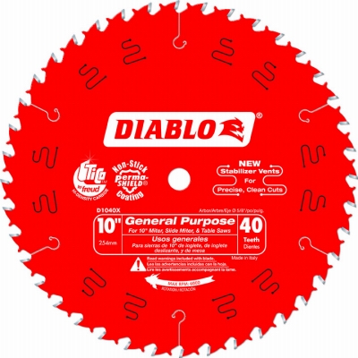 10-Inch 40-TPI Carbide-Tipped Finishing Saw Blade