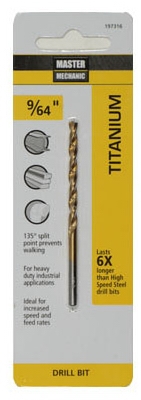 9/64 x 2-7/8-Inch M7 High-Speed Steel Drill Bit
