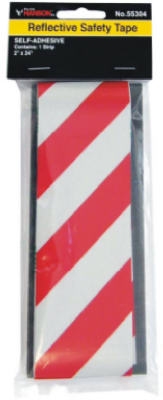 Reflective Safety Tape, Red/Silver, 2 x 24-In.