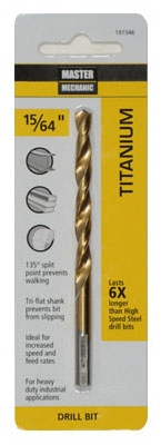 15/64 x 3-7/8-Inch M7 High-Speed Steel Drill Bit