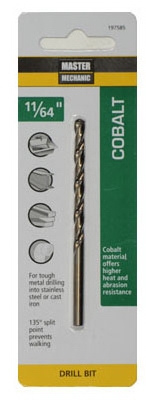 11/64 x 3-1/4-Inch Cobalt Steel Drill Bit
