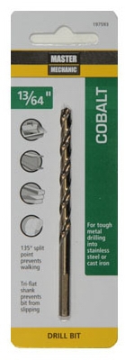13/64 x 3-5/8-Inch Cobalt Steel Drill Bit