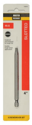 Master Mechanic #8 Slotted 4-Inch Screwdriver Bit