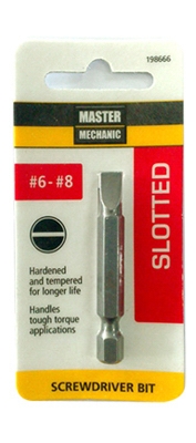 Master Mechanic 2-Inch #6-8 Slotted Bit