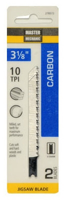 2-Pack 3-1/8-Inch 10-TPI Carbon Jigsaw Blade