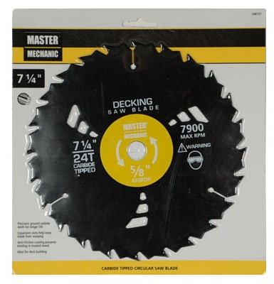7-1/4 Inch Decking Combo/Rip Circular Saw Blade